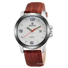 NO 9180 brown black leather band personalized watches men